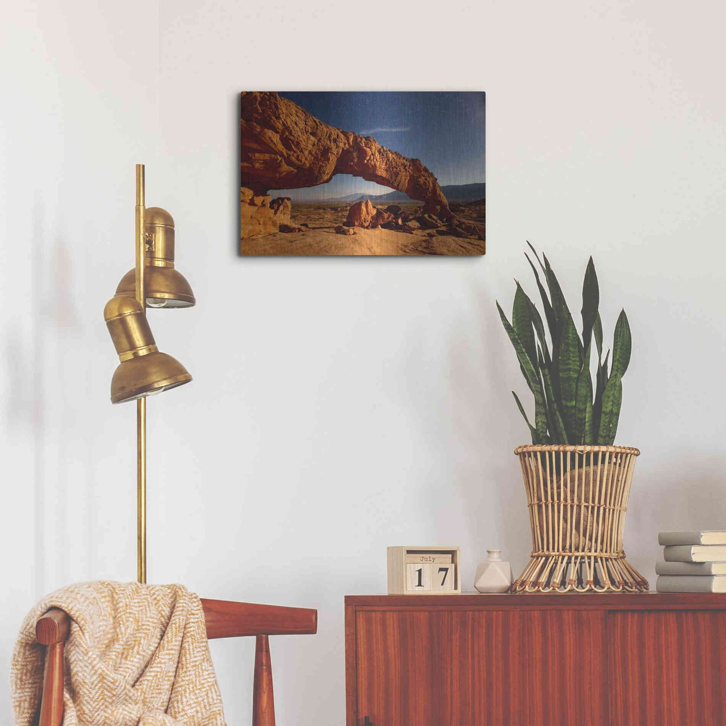 Luxe Metal Art 'Utah Sunset Arch' by Mike Jones, Metal Wall Art,24x16
