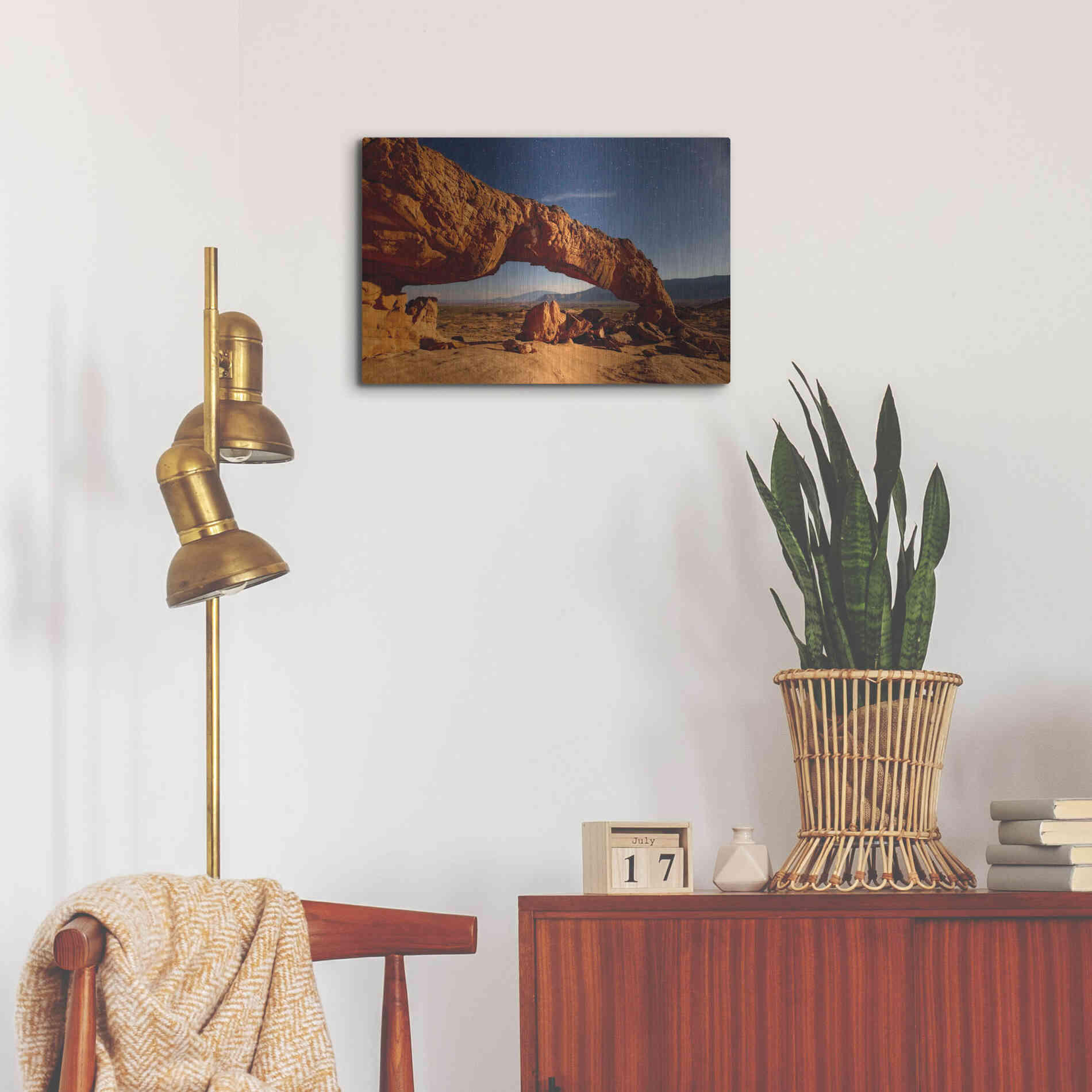 Luxe Metal Art 'Utah Sunset Arch' by Mike Jones, Metal Wall Art,24x16