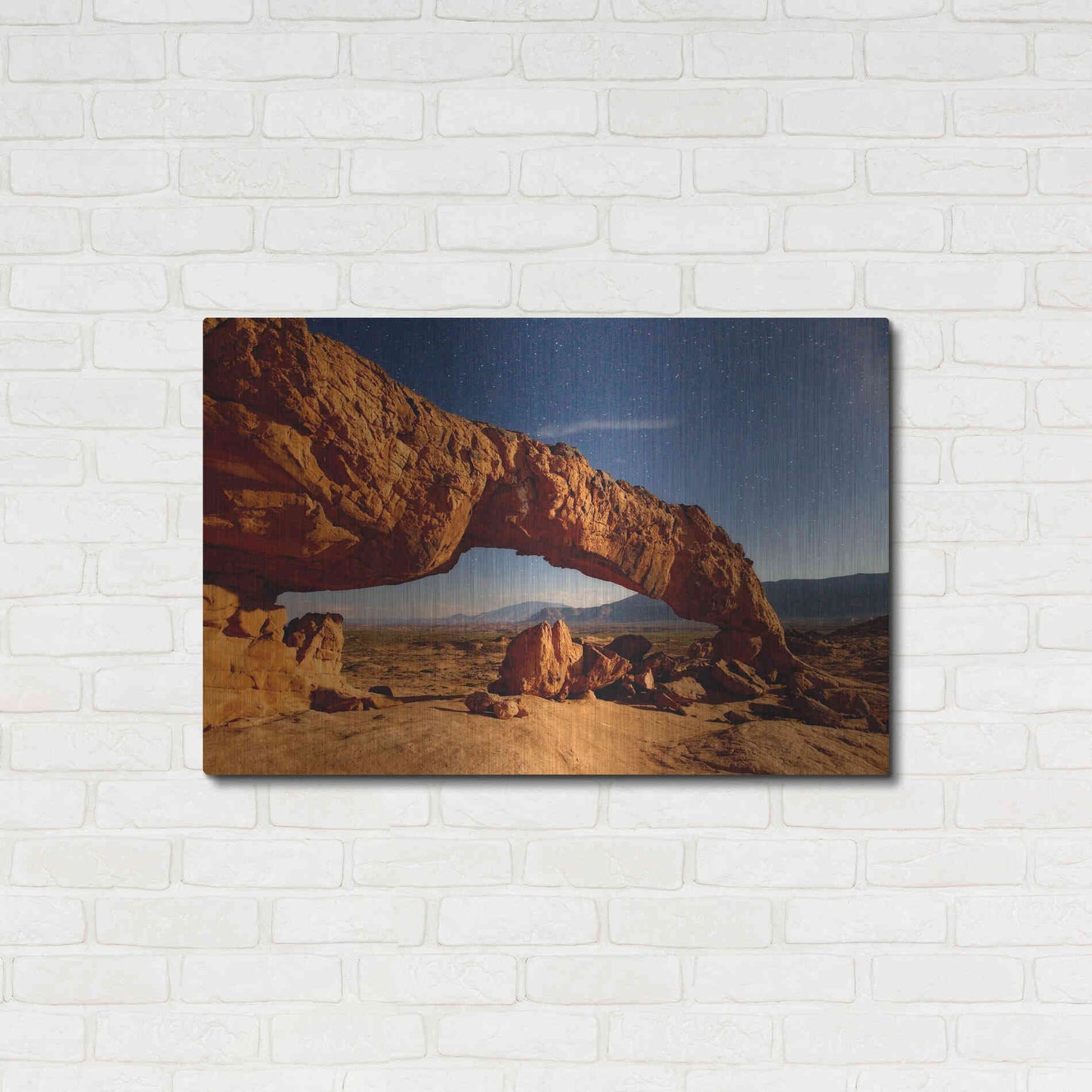 Luxe Metal Art 'Utah Sunset Arch' by Mike Jones, Metal Wall Art,36x24