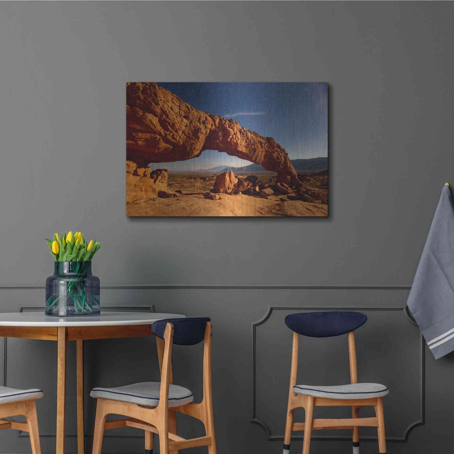 Luxe Metal Art 'Utah Sunset Arch' by Mike Jones, Metal Wall Art,36x24