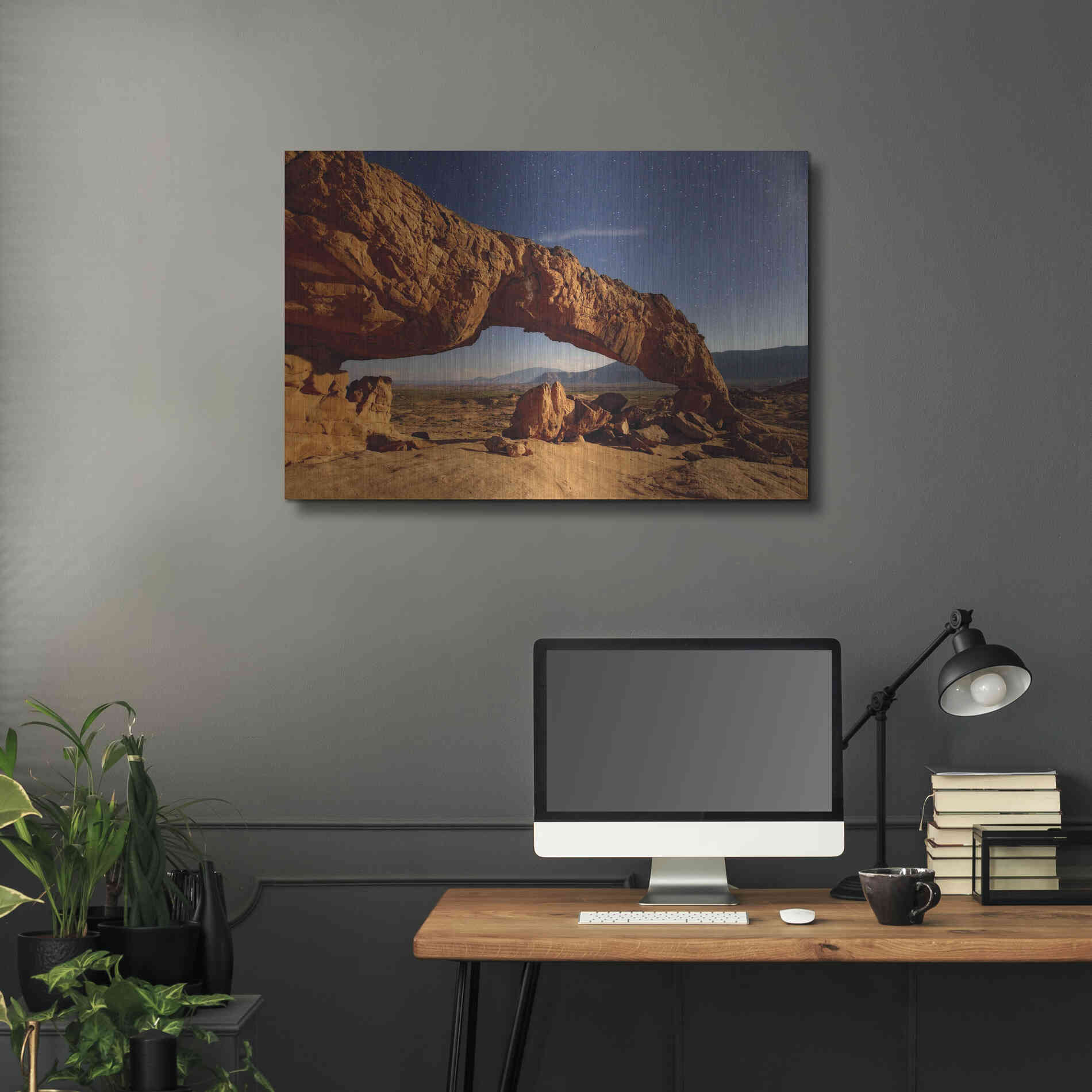 Luxe Metal Art 'Utah Sunset Arch' by Mike Jones, Metal Wall Art,36x24