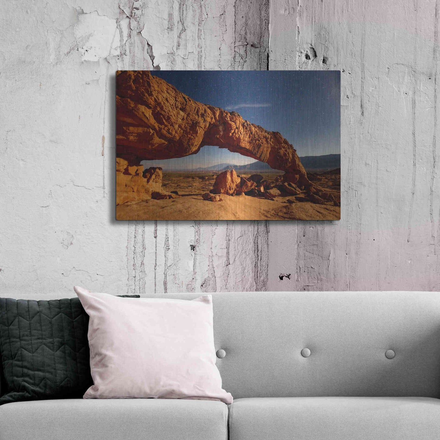 Luxe Metal Art 'Utah Sunset Arch' by Mike Jones, Metal Wall Art,36x24