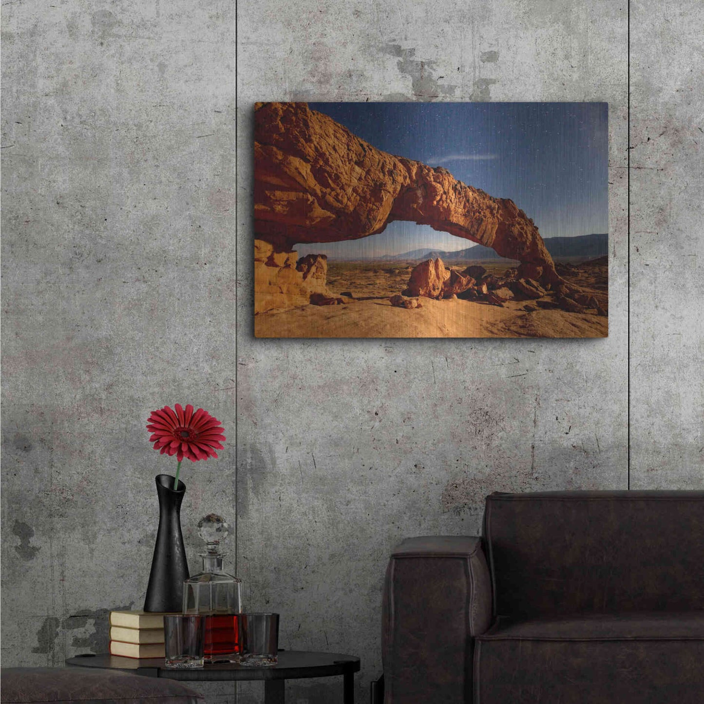 Luxe Metal Art 'Utah Sunset Arch' by Mike Jones, Metal Wall Art,36x24
