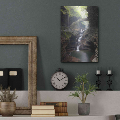 Luxe Metal Art 'Watkins Glen Rainbow Bridge' by Mike Jones, Metal Wall Art,12x16