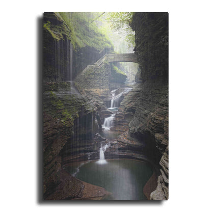 Luxe Metal Art 'Watkins Glen Rainbow Bridge' by Mike Jones, Metal Wall Art