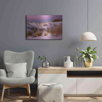 Luxe Metal Art 'White Sands Dusk' by Mike Jones, Metal Wall Art,24x16