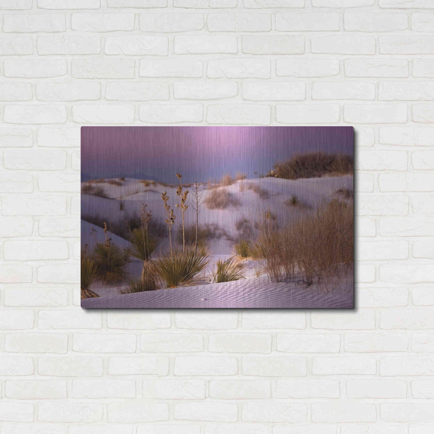 Luxe Metal Art 'White Sands Dusk' by Mike Jones, Metal Wall Art,36x24