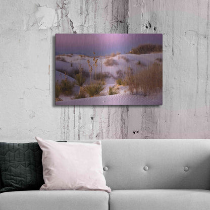 Luxe Metal Art 'White Sands Dusk' by Mike Jones, Metal Wall Art,36x24