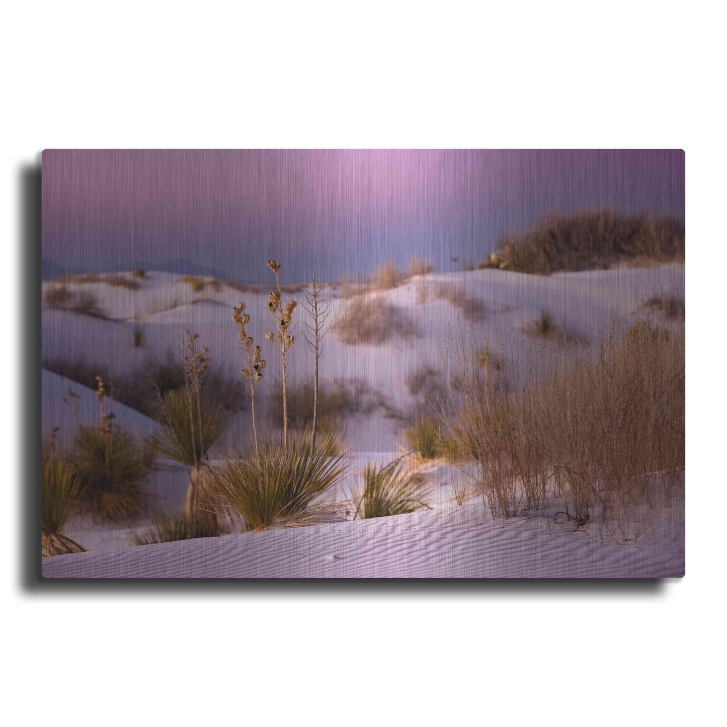 Luxe Metal Art 'White Sands Dusk' by Mike Jones, Metal Wall Art