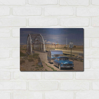 Luxe Metal Art 'Albaquerque Rt Rio Puerco Bridge' by Mike Jones, Metal Wall Art,16x12