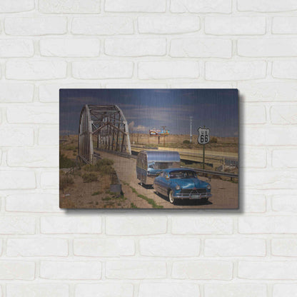 Luxe Metal Art 'Albaquerque Rt Rio Puerco Bridge' by Mike Jones, Metal Wall Art,24x16