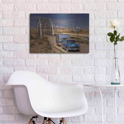 Luxe Metal Art 'Albaquerque Rt Rio Puerco Bridge' by Mike Jones, Metal Wall Art,24x16