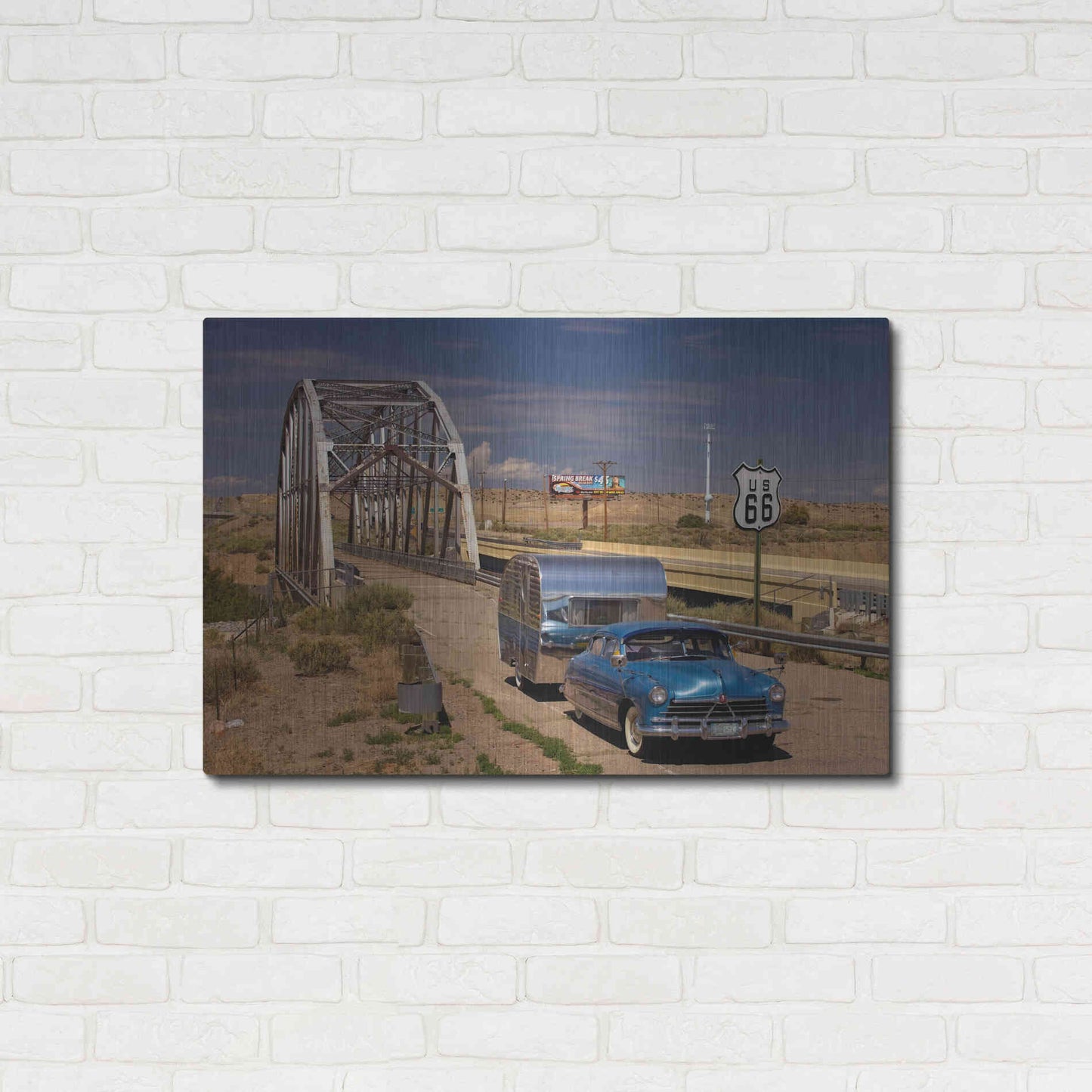 Luxe Metal Art 'Albaquerque Rt Rio Puerco Bridge' by Mike Jones, Metal Wall Art,36x24