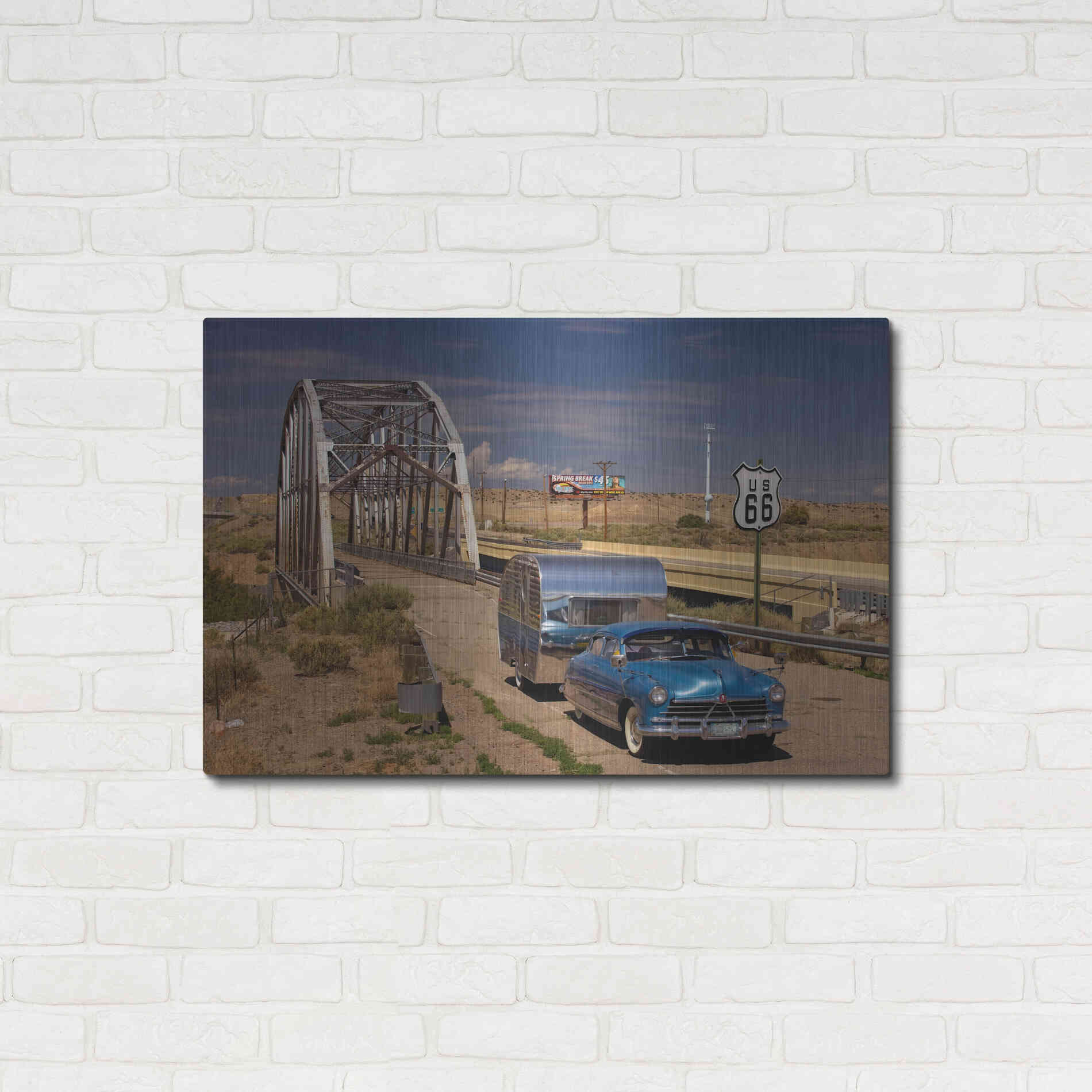 Luxe Metal Art 'Albaquerque Rt Rio Puerco Bridge' by Mike Jones, Metal Wall Art,36x24