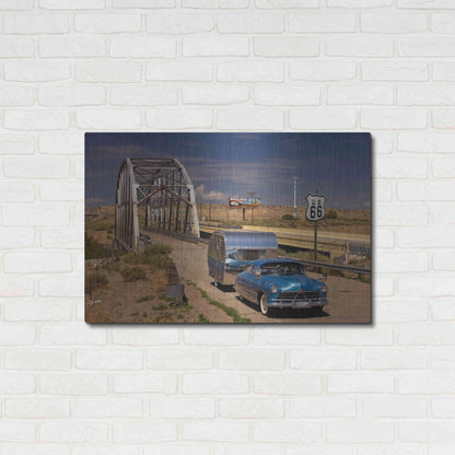 Luxe Metal Art 'Albaquerque Rt Rio Puerco Bridge' by Mike Jones, Metal Wall Art,36x24