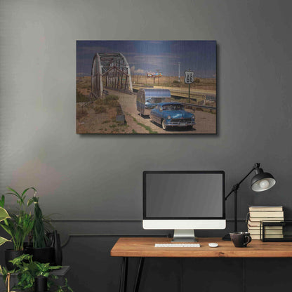 Luxe Metal Art 'Albaquerque Rt Rio Puerco Bridge' by Mike Jones, Metal Wall Art,36x24
