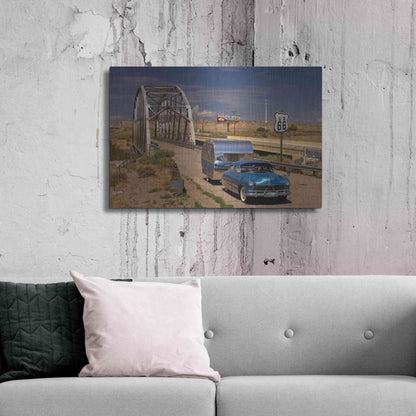 Luxe Metal Art 'Albaquerque Rt Rio Puerco Bridge' by Mike Jones, Metal Wall Art,36x24