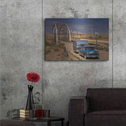 Luxe Metal Art 'Albaquerque Rt Rio Puerco Bridge' by Mike Jones, Metal Wall Art,36x24