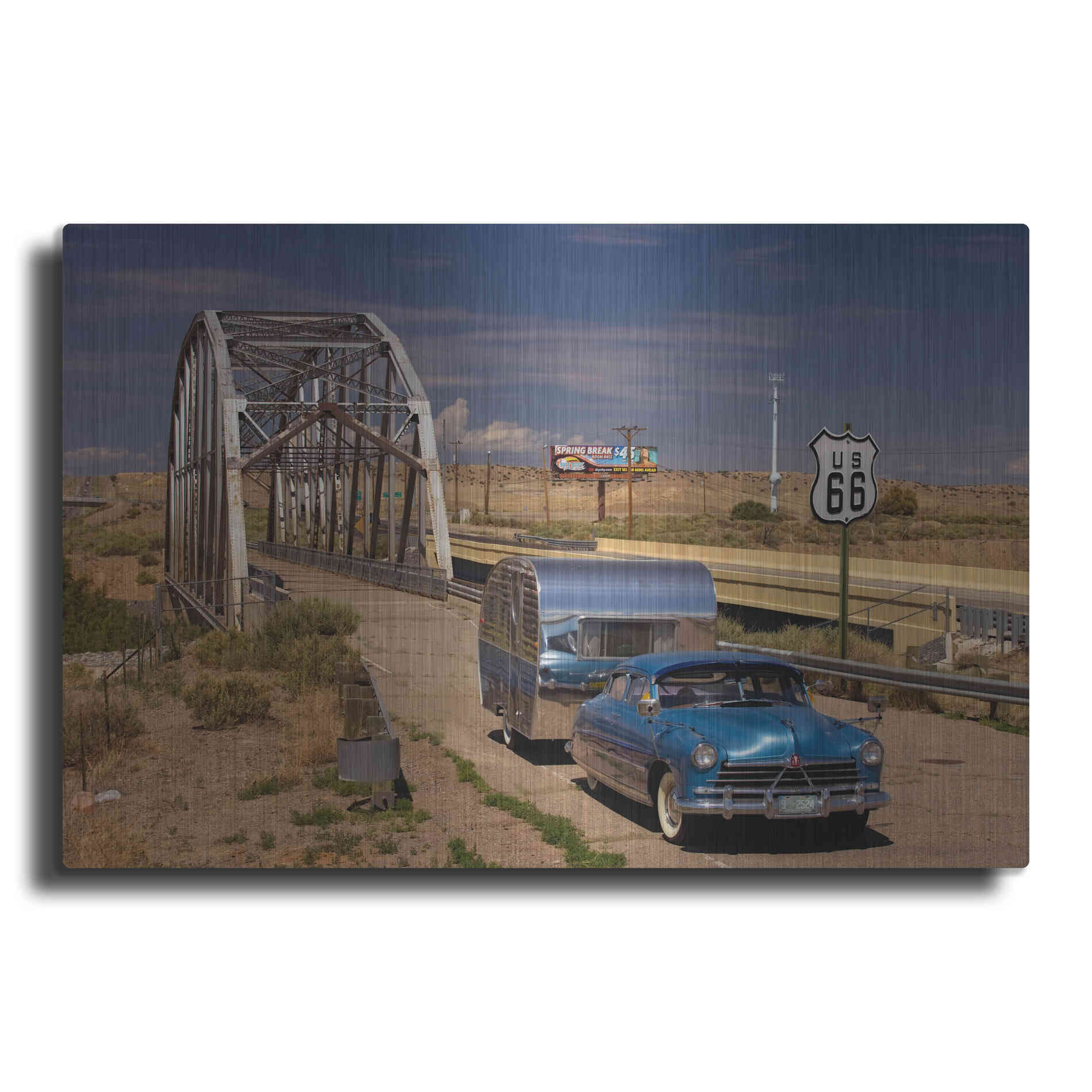 Luxe Metal Art 'Albaquerque Rt Rio Puerco Bridge' by Mike Jones, Metal Wall Art