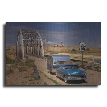 Luxe Metal Art 'Albaquerque Rt Rio Puerco Bridge' by Mike Jones, Metal Wall Art