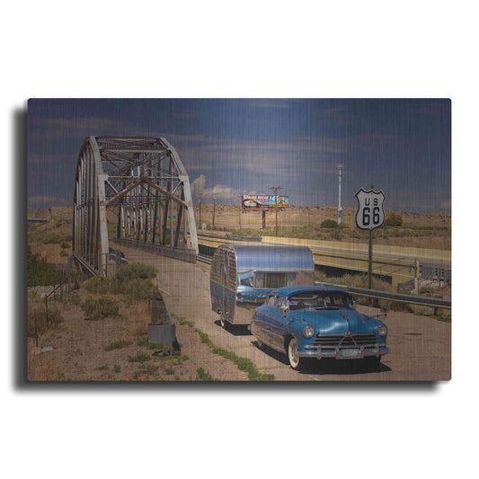Luxe Metal Art 'Albaquerque Rt Rio Puerco Bridge' by Mike Jones, Metal Wall Art