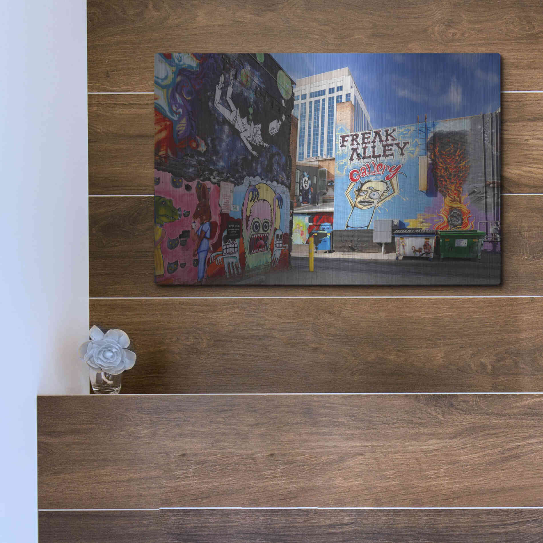 Luxe Metal Art 'Boise Freak Alley' by Mike Jones, Metal Wall Art,16x12