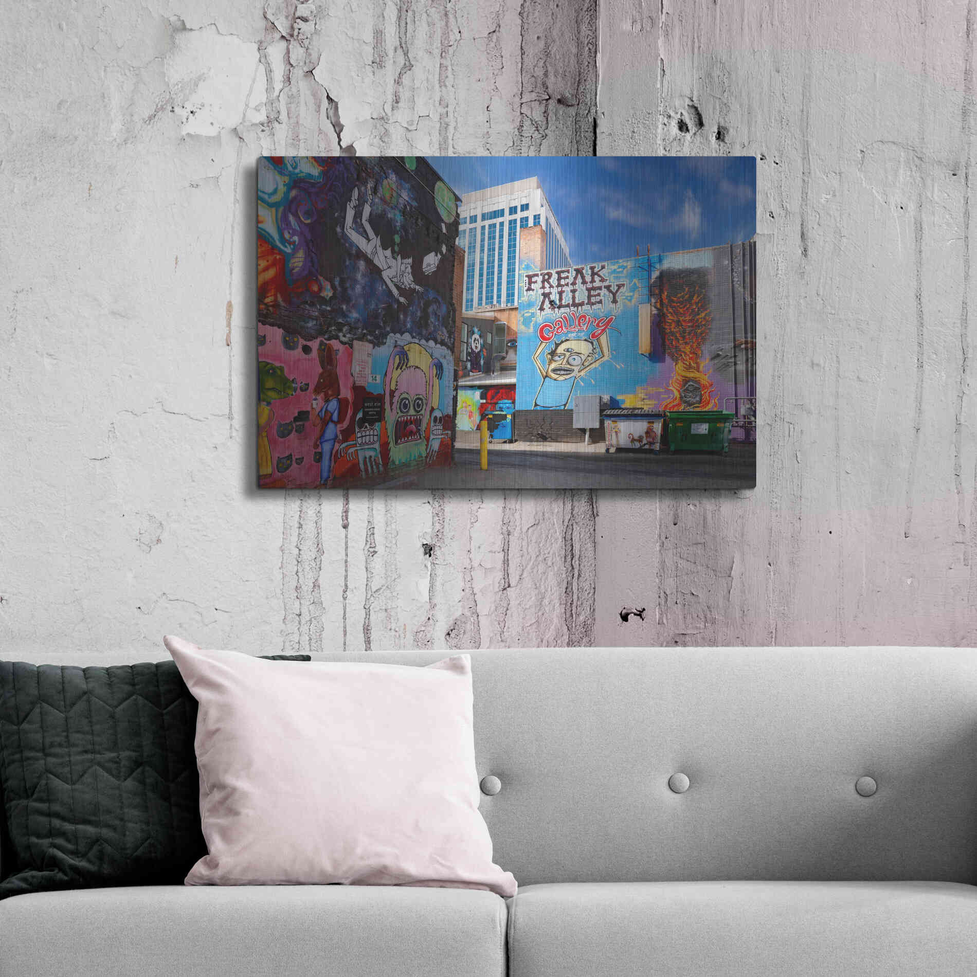 Luxe Metal Art 'Boise Freak Alley' by Mike Jones, Metal Wall Art,36x24