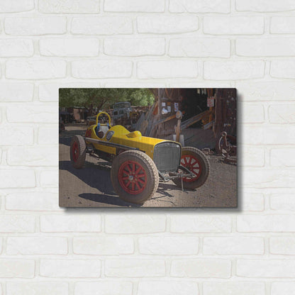 Luxe Metal Art 'Gold King Mine Race Car' by Mike Jones, Metal Wall Art,24x16