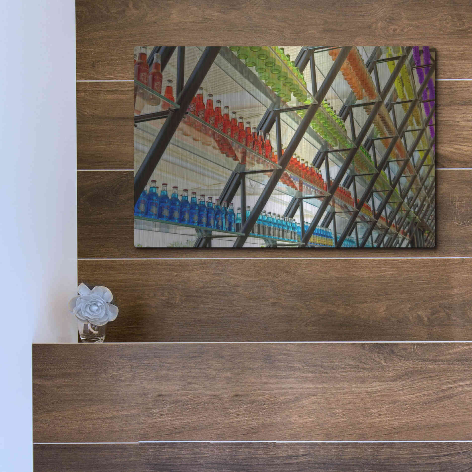 Luxe Metal Art 'OKC Pops Rt' by Mike Jones, Metal Wall Art,16x12