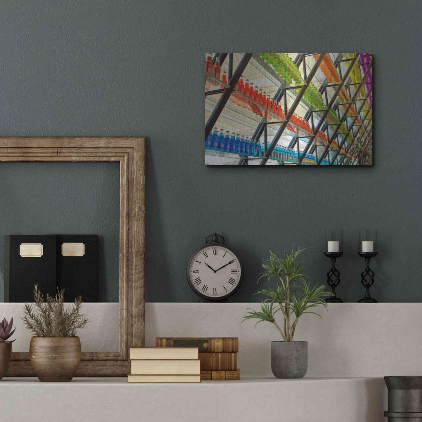 Luxe Metal Art 'OKC Pops Rt' by Mike Jones, Metal Wall Art,16x12