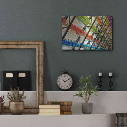 Luxe Metal Art 'OKC Pops Rt' by Mike Jones, Metal Wall Art,16x12