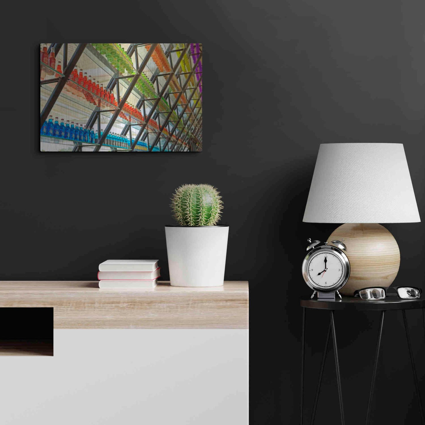 Luxe Metal Art 'OKC Pops Rt' by Mike Jones, Metal Wall Art,24x16