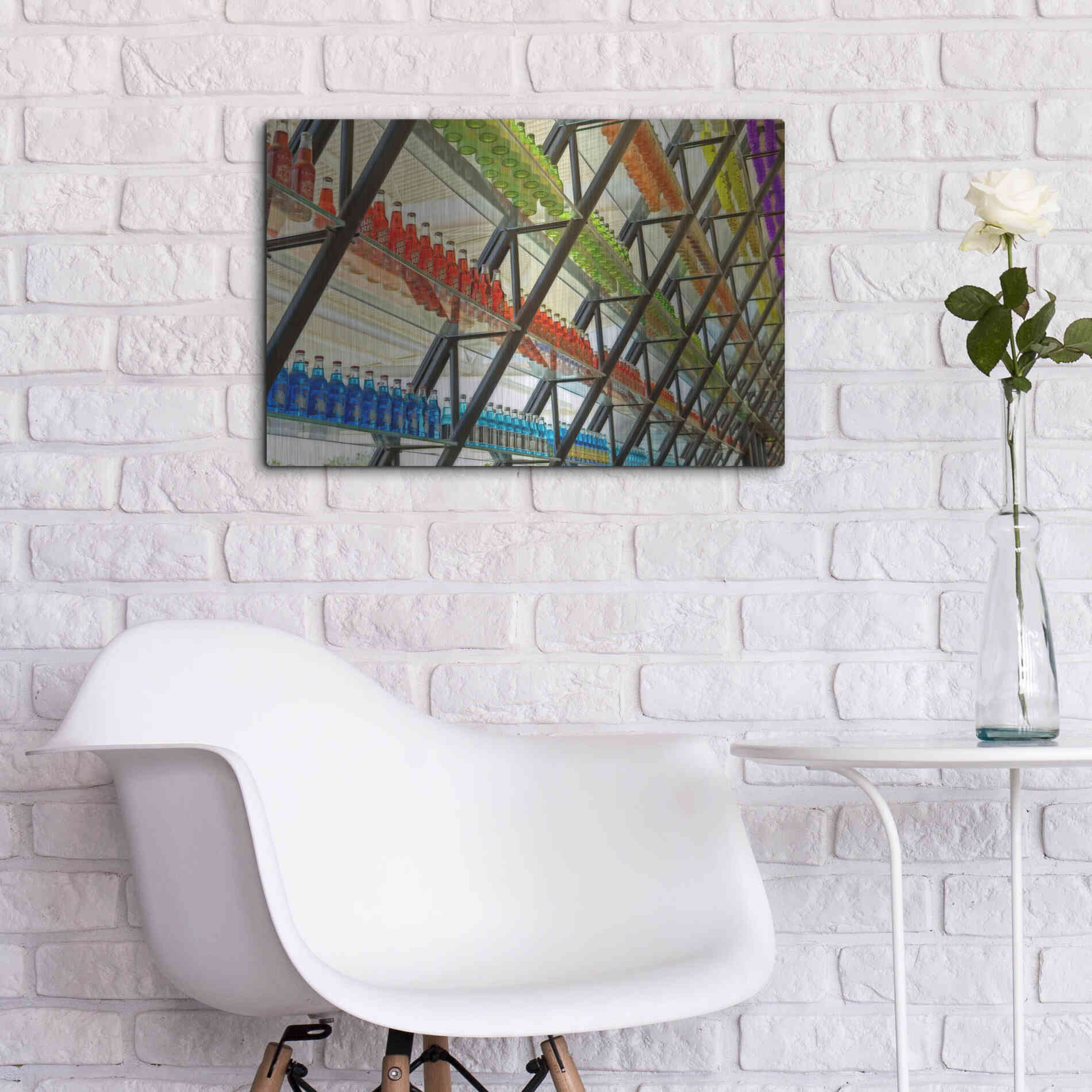Luxe Metal Art 'OKC Pops Rt' by Mike Jones, Metal Wall Art,24x16