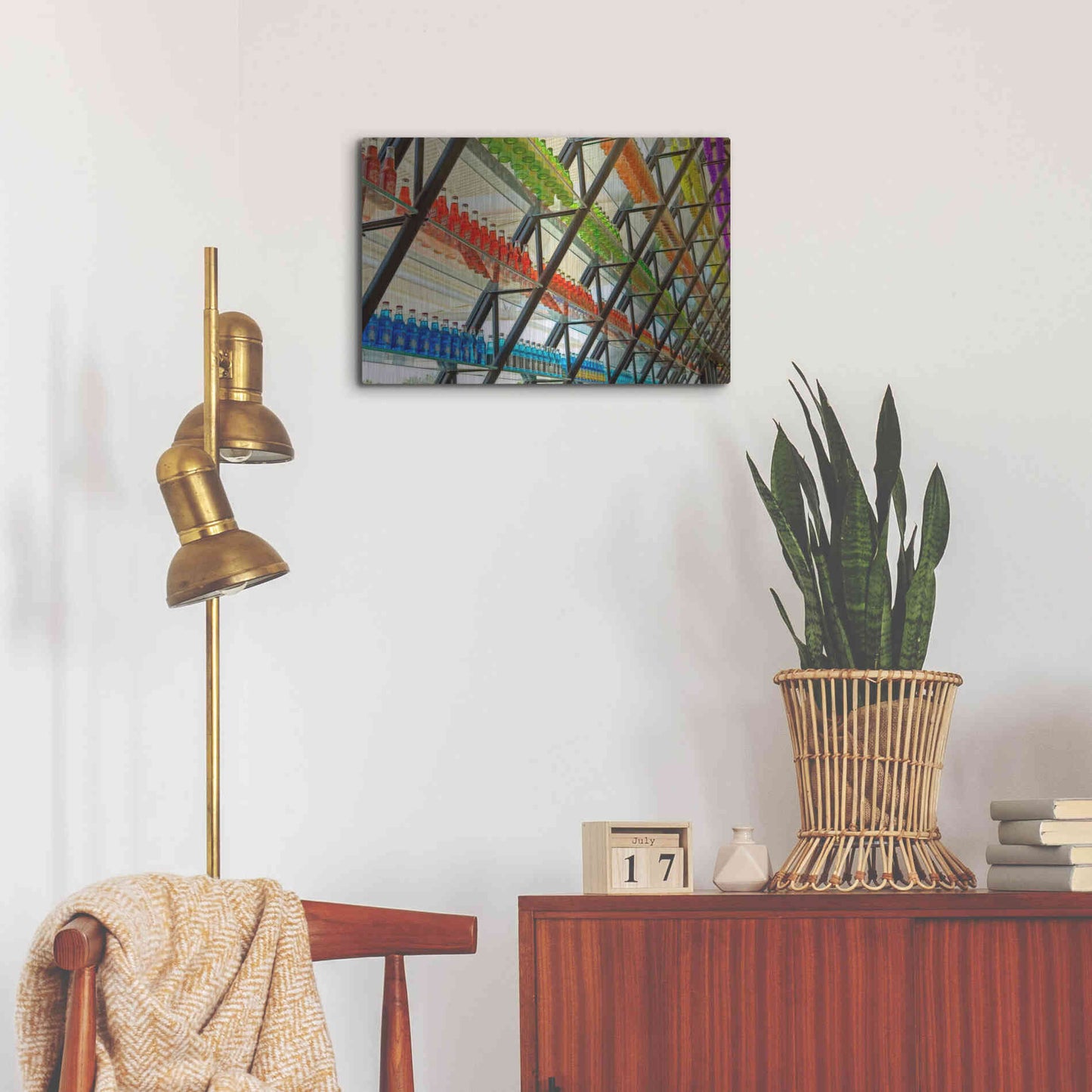 Luxe Metal Art 'OKC Pops Rt' by Mike Jones, Metal Wall Art,24x16