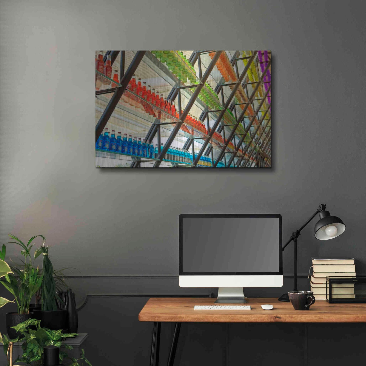 Luxe Metal Art 'OKC Pops Rt' by Mike Jones, Metal Wall Art,36x24