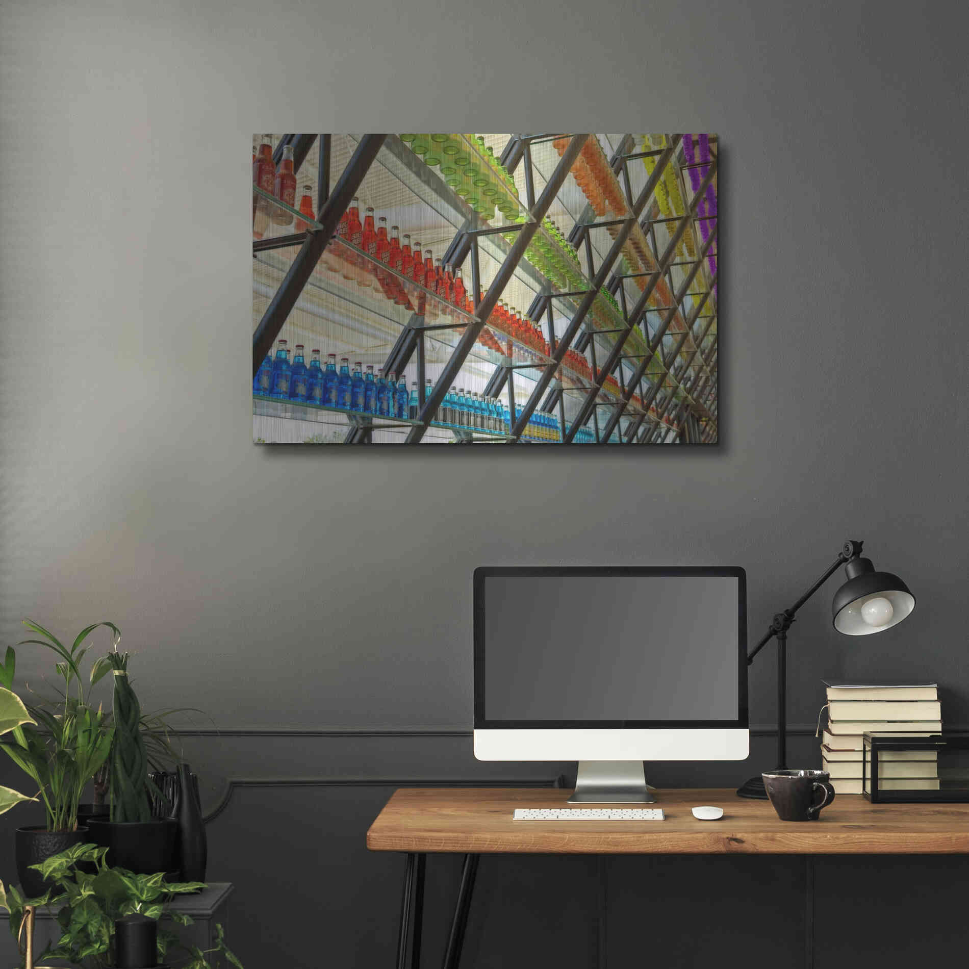 Luxe Metal Art 'OKC Pops Rt' by Mike Jones, Metal Wall Art,36x24