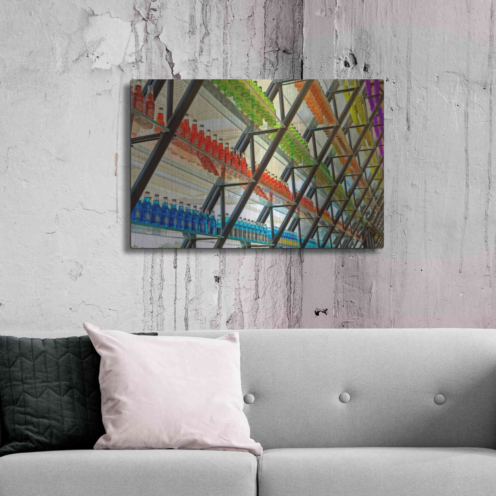 Luxe Metal Art 'OKC Pops Rt' by Mike Jones, Metal Wall Art,36x24