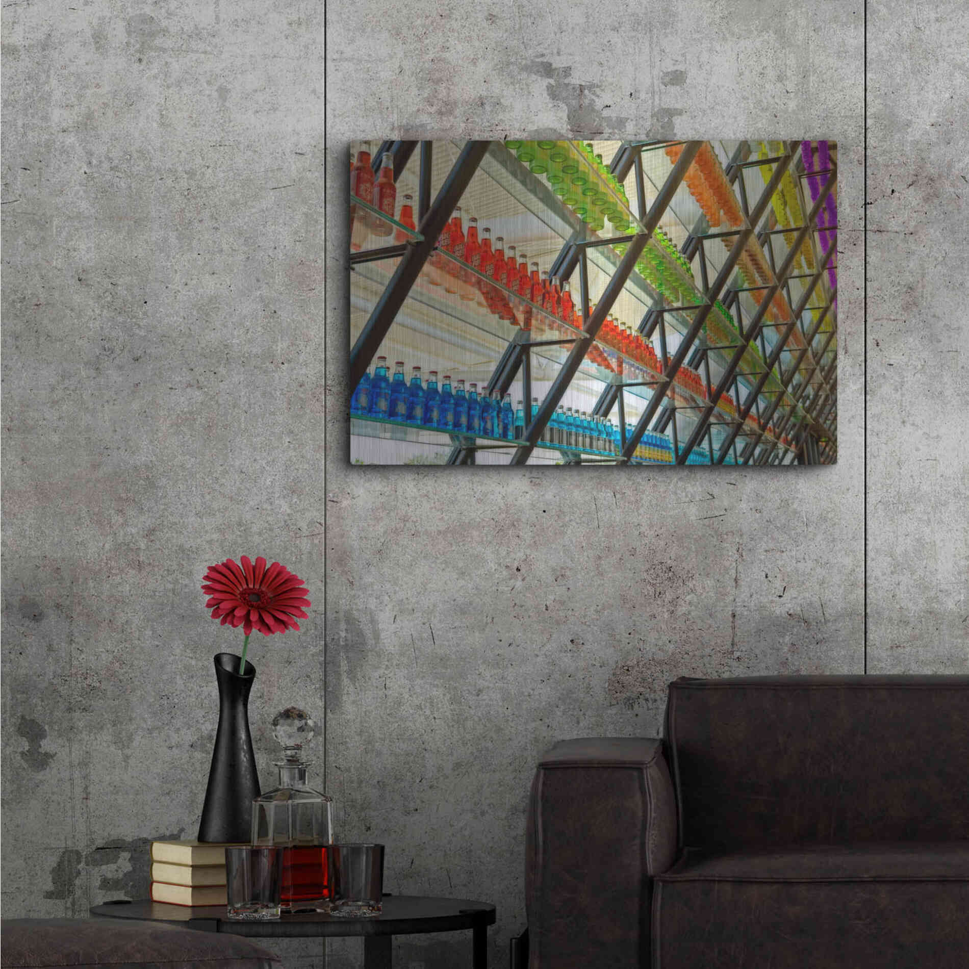 Luxe Metal Art 'OKC Pops Rt' by Mike Jones, Metal Wall Art,36x24