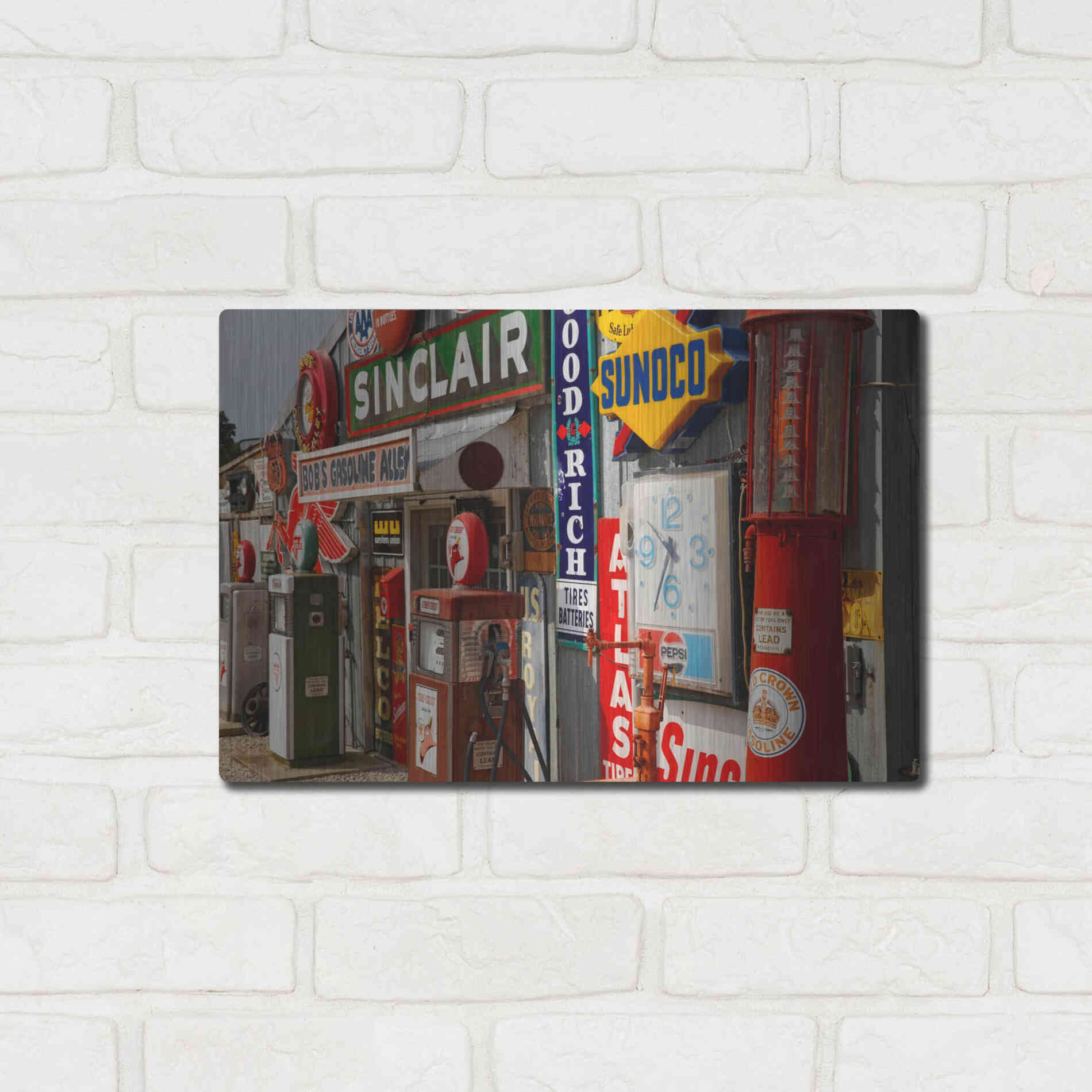 Luxe Metal Art 'Route 66 Cuba Missouri' by Mike Jones, Metal Wall Art,16x12