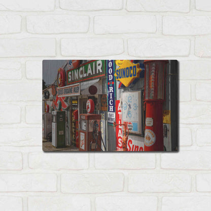 Luxe Metal Art 'Route 66 Cuba Missouri' by Mike Jones, Metal Wall Art,16x12