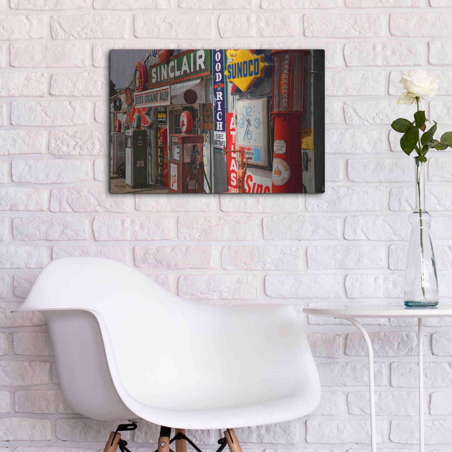 Luxe Metal Art 'Route 66 Cuba Missouri' by Mike Jones, Metal Wall Art,24x16