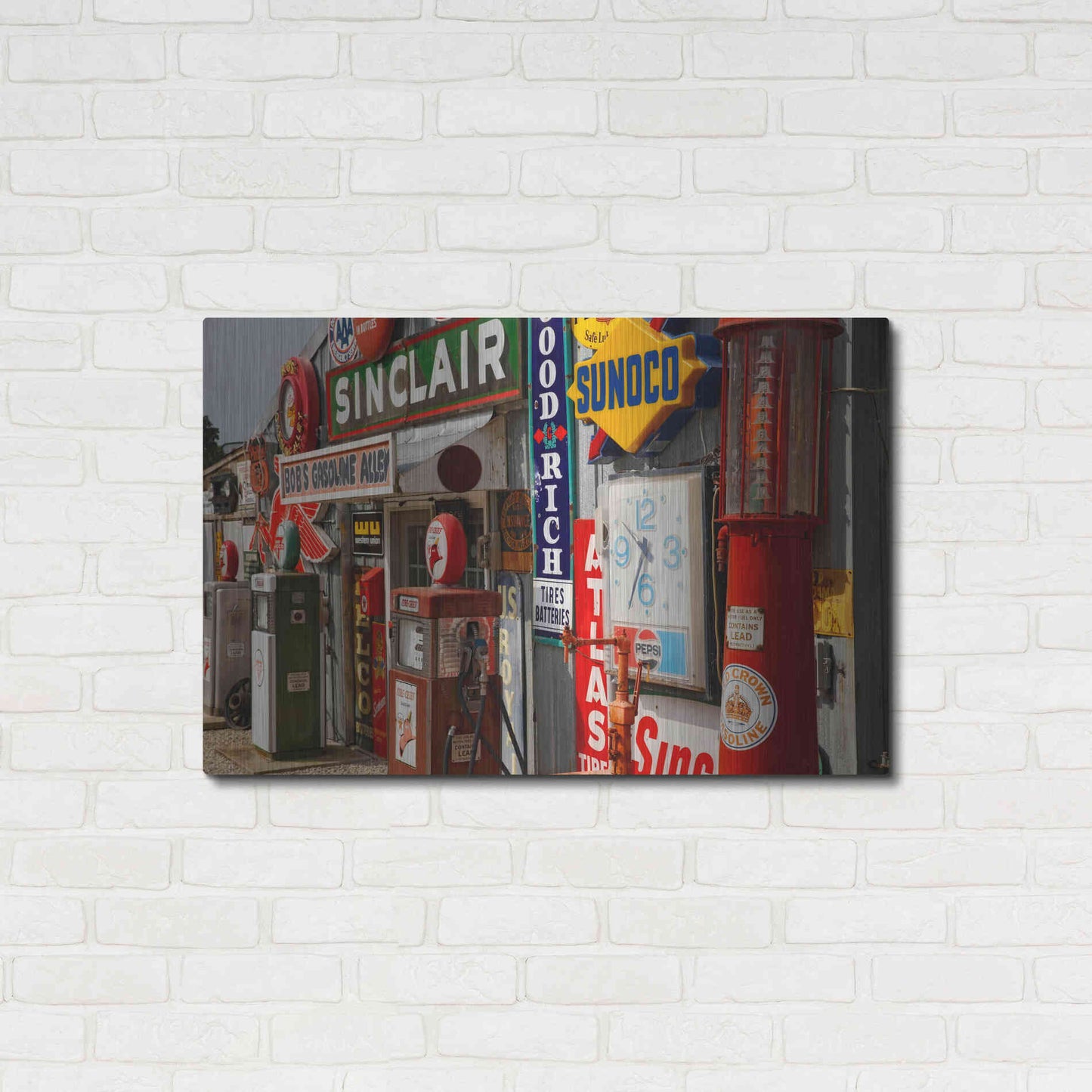 Luxe Metal Art 'Route 66 Cuba Missouri' by Mike Jones, Metal Wall Art,36x24