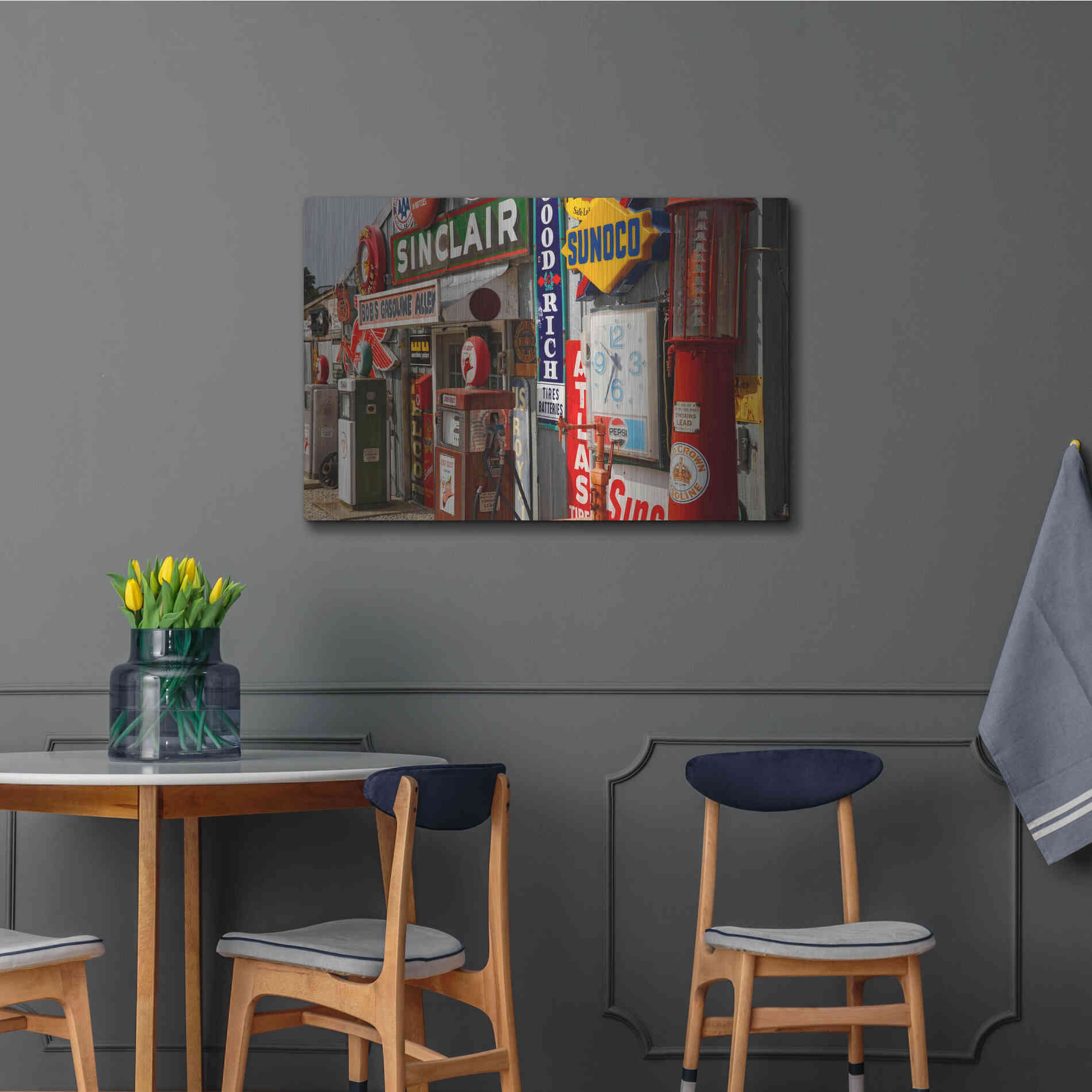 Luxe Metal Art 'Route 66 Cuba Missouri' by Mike Jones, Metal Wall Art,36x24