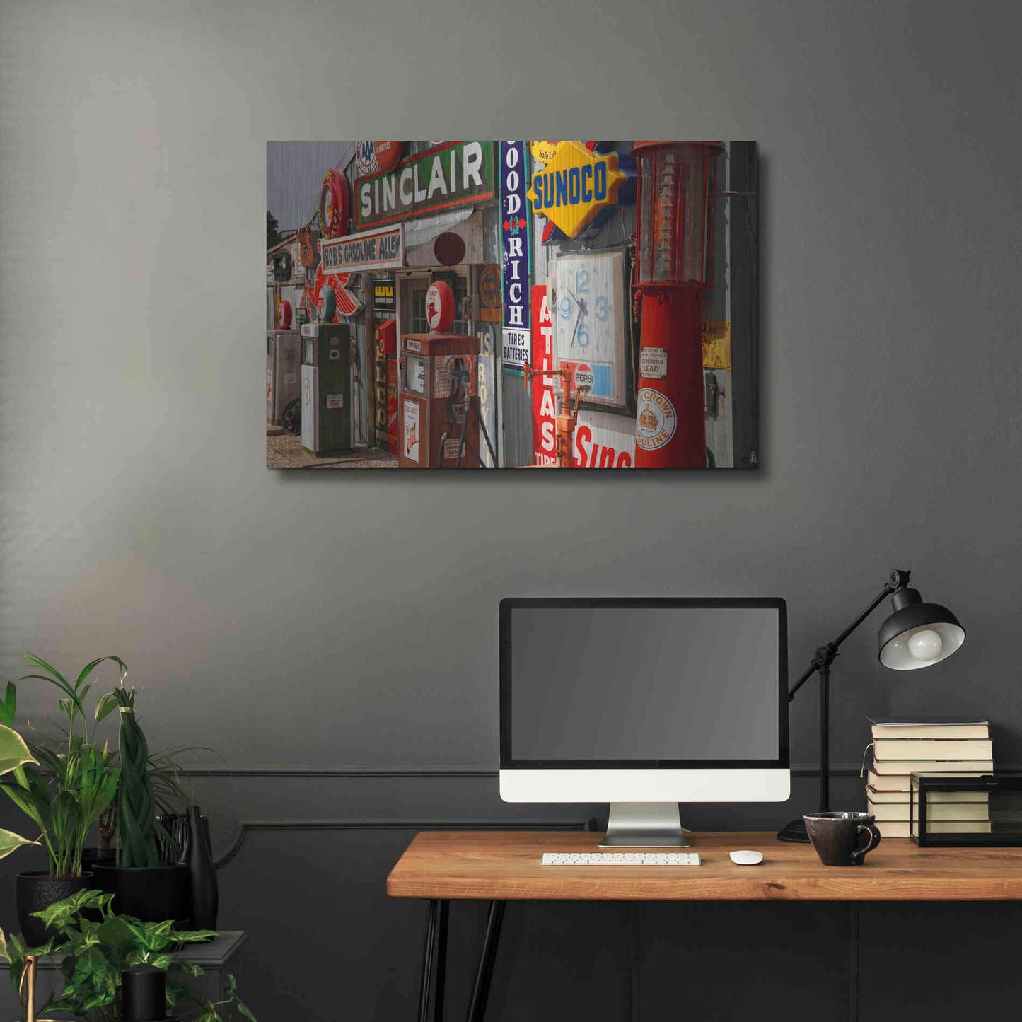 Luxe Metal Art 'Route 66 Cuba Missouri' by Mike Jones, Metal Wall Art,36x24