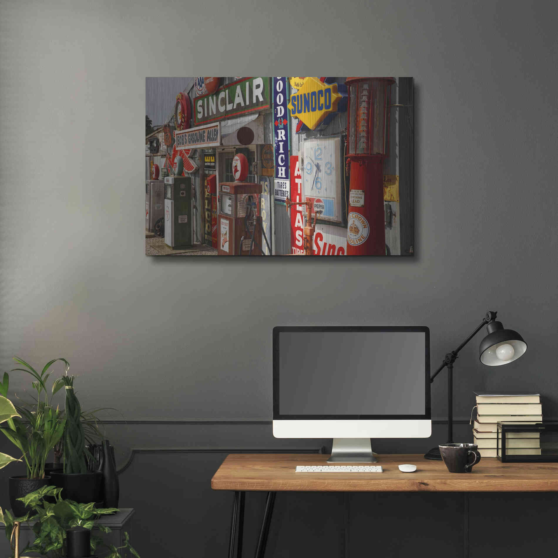 Luxe Metal Art 'Route 66 Cuba Missouri' by Mike Jones, Metal Wall Art,36x24