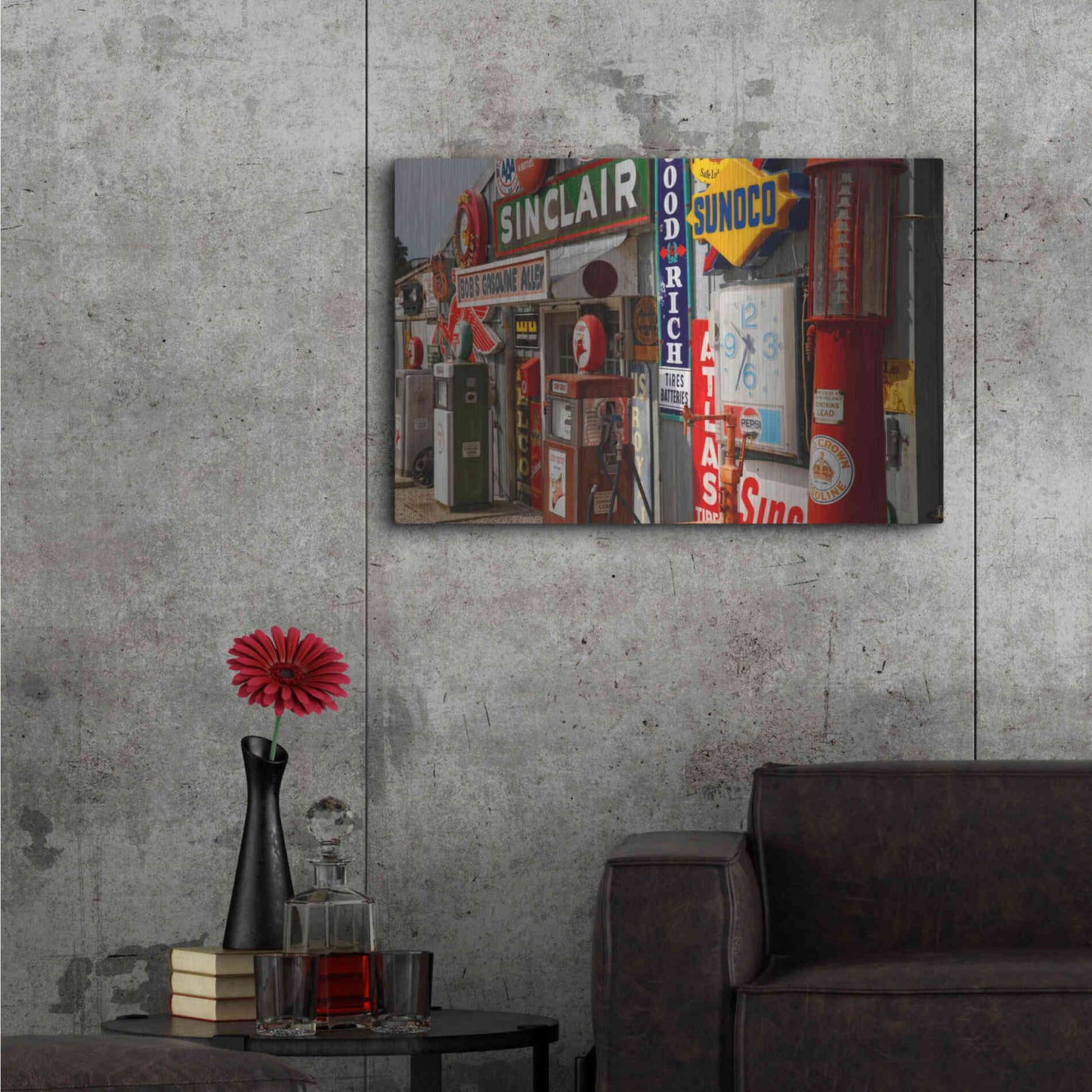 Luxe Metal Art 'Route 66 Cuba Missouri' by Mike Jones, Metal Wall Art,36x24