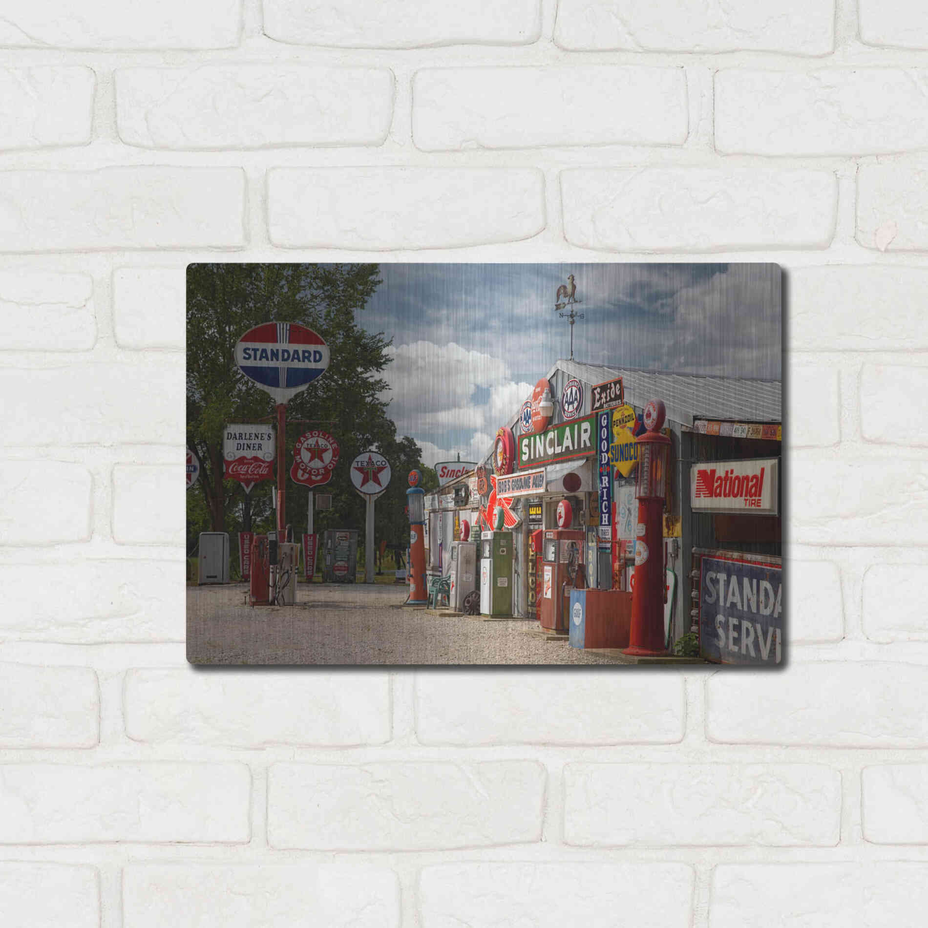 Luxe Metal Art 'Route 66 Cuba Missouri 2' by Mike Jones, Metal Wall Art,16x12