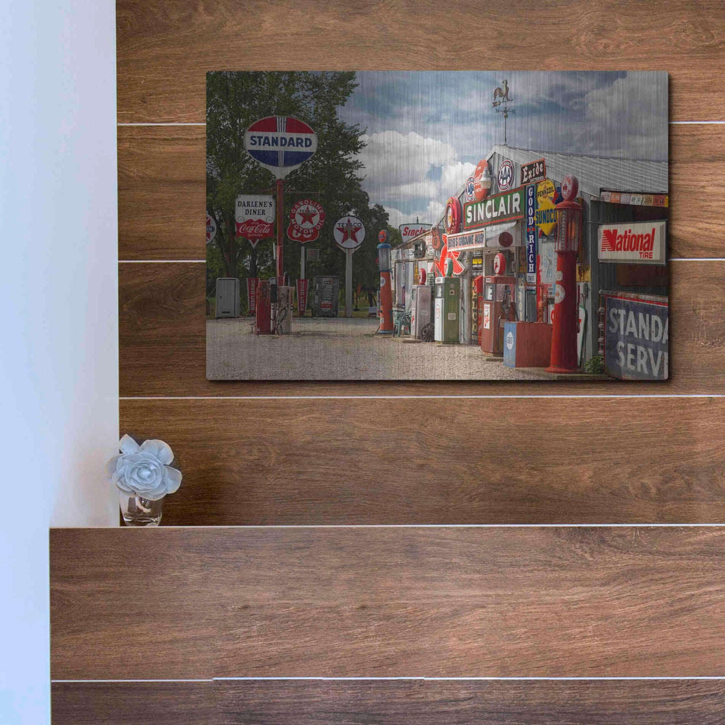 Luxe Metal Art 'Route 66 Cuba Missouri 2' by Mike Jones, Metal Wall Art,16x12