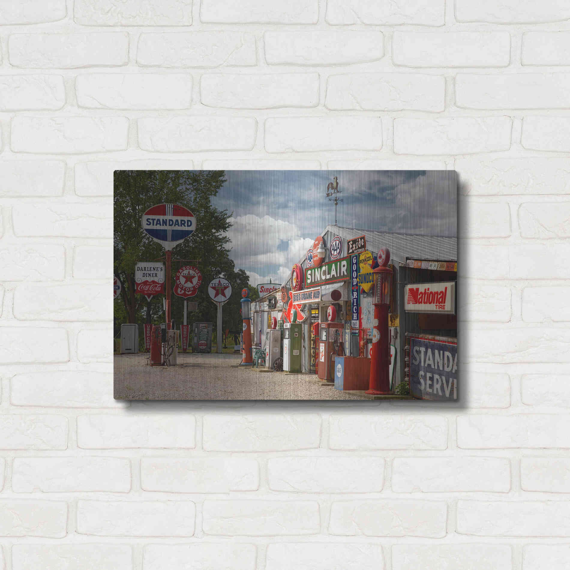 Luxe Metal Art 'Route 66 Cuba Missouri 2' by Mike Jones, Metal Wall Art,24x16