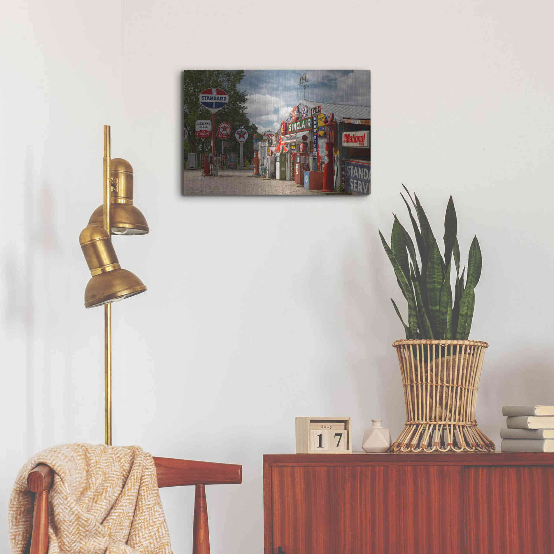 Luxe Metal Art 'Route 66 Cuba Missouri 2' by Mike Jones, Metal Wall Art,24x16